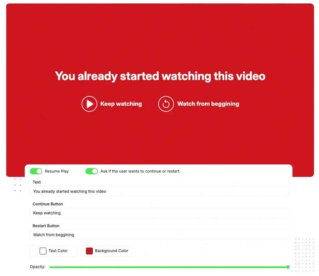 Resume Play feature